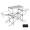 Fold-able Outdoor BBQ Table Grilling Stand with Steel Frame and Paper Towel Holder